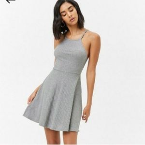 [BRAND NEW] Forever21 Ribbed Knit Gray Cami Dress